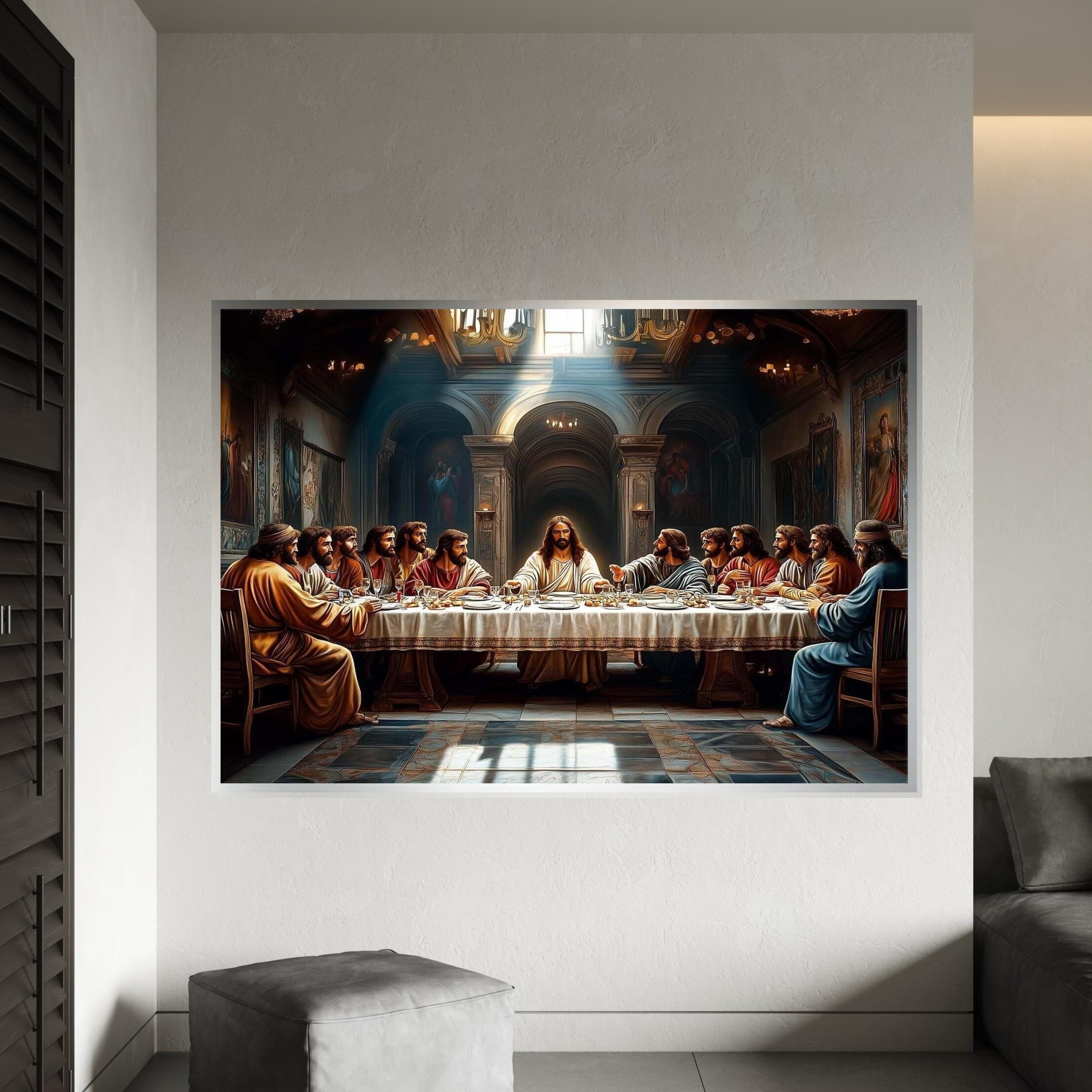 The Last Supper Religious Canvas Art Print – Classic Christian Wall ...