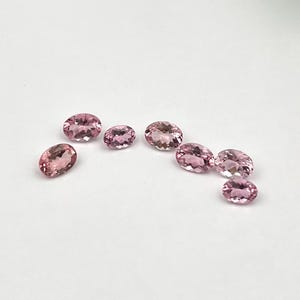 Tourmaline Oval Gemstones 6.98Cts Total 7pcs (8x6Mm,7x5mm), Vibrant Mixed Colors for Rings & Designs.