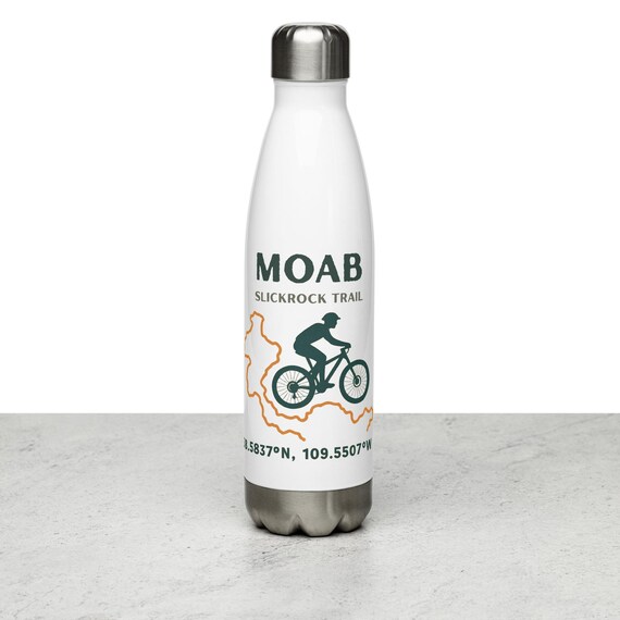 Moab Trail Map 17oz Stainless Steel Water Bottle – Double Walled