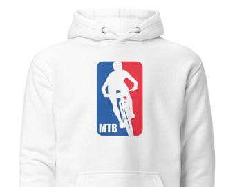 Bluza z kapturem unisex z logo MTB – bluza do jazdy na rowerze górskim | Prezent dla rowerzysty, sprzęt do outdoorowej przygody