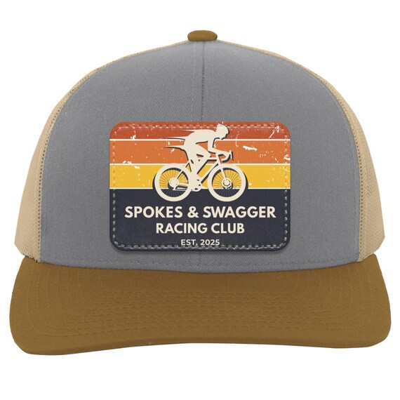 Retro Cycling Patch Hat – Spokes Swagger Racing Club – Vintage