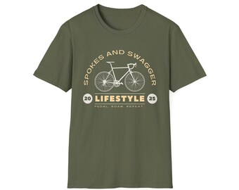 Cycling Enthusiast T-Shirt, Bike Lover Tee, Bicycle Graphic Shirt, Cycling Gift Idea, Unisex Softstyle Top