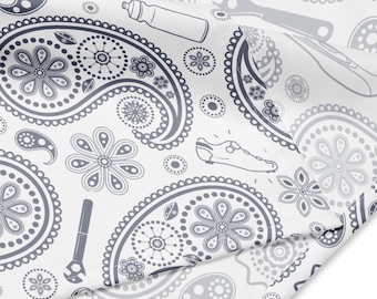 Bandana da bicicletta retrò Paisley – Sciarpa da ciclismo con stampa integrale da 27,5" – Accessorio vintage per bici di Spokes and Swagger