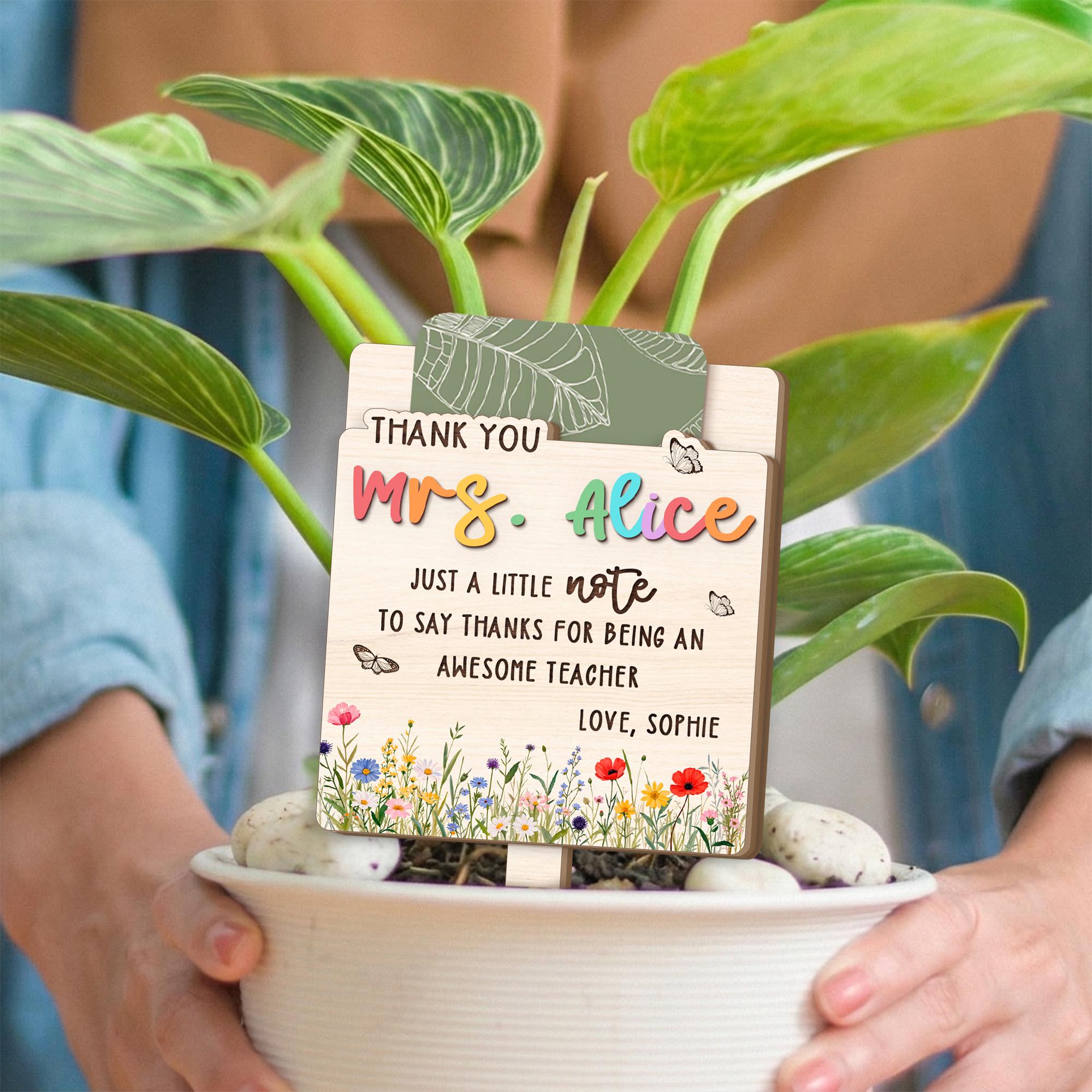 Custom Teacher Gift Card Holder, Teacher Appreciation Gift, End of Year ...