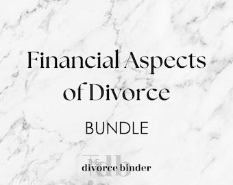 Financial Aspects of Divorce Bundle | Budget & Expense Tracker | Assets and Liabilities | Legal Costs | Digital Download
