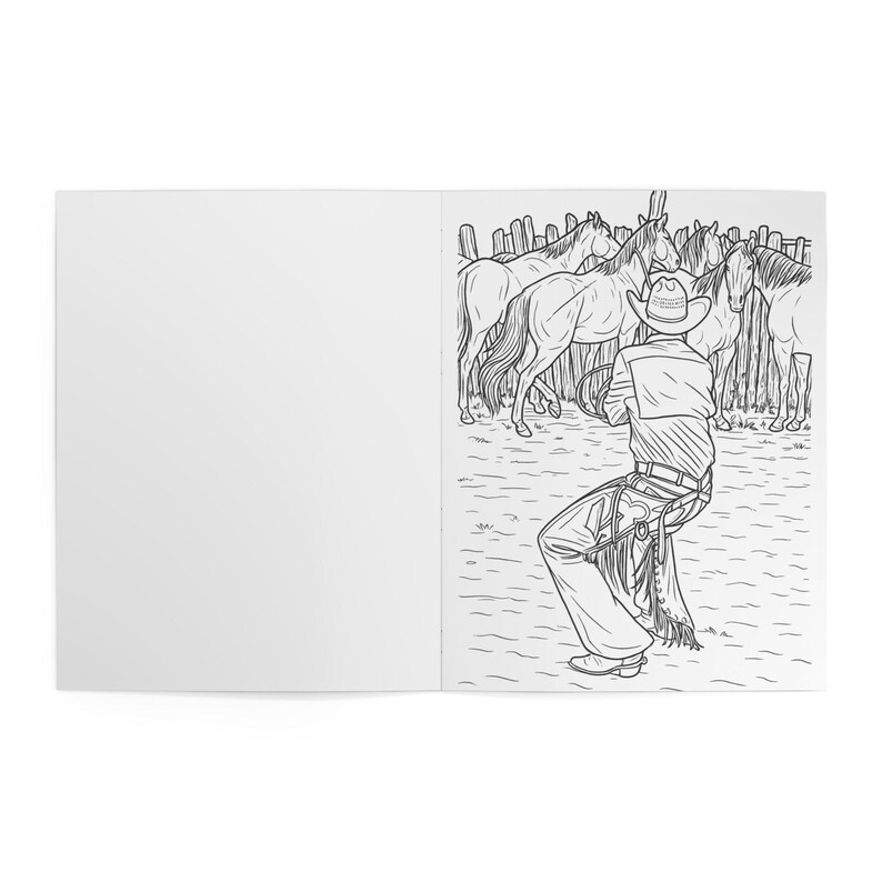 Coloring For Ranchers Little Ranchers Coloring Book | Western Ranch Kids Activity - Etsy