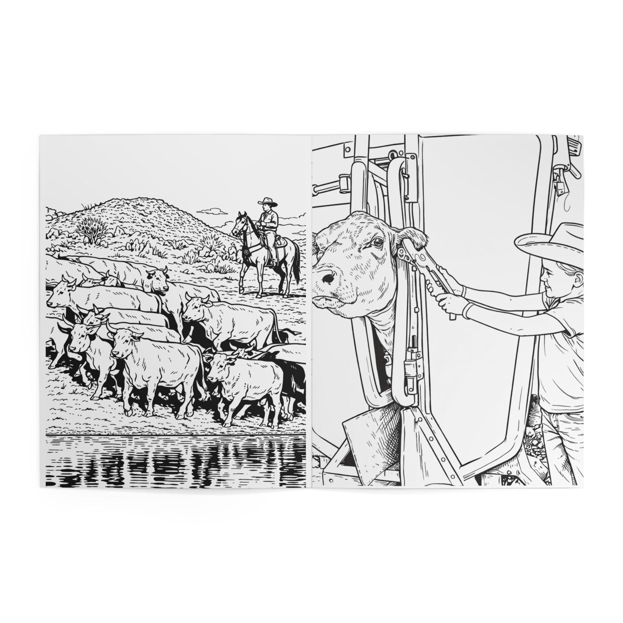 Coloring For Ranchers Little Ranchers Coloring Book | Western Ranch Kids Activity - Etsy