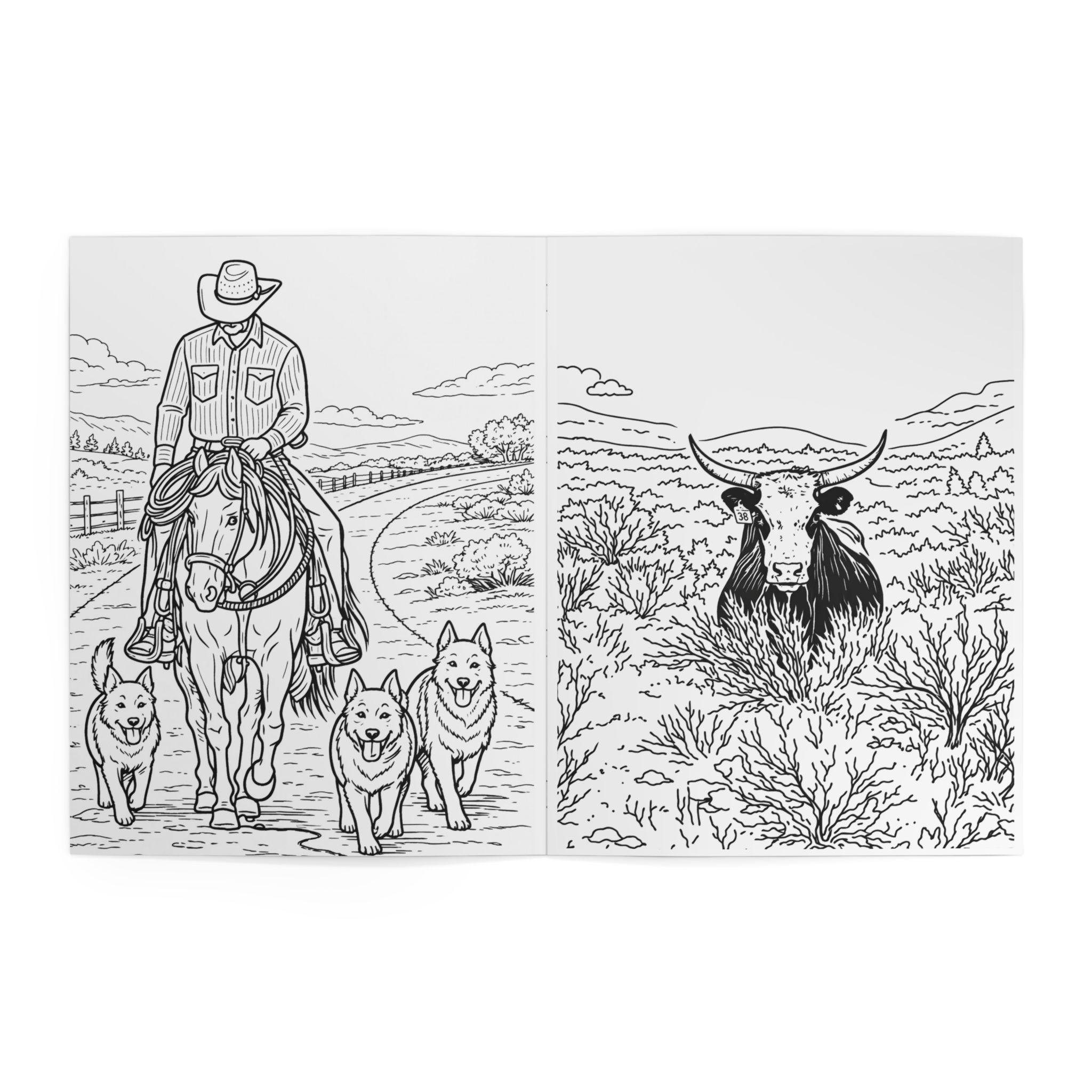 Coloring For Ranchers Little Ranchers Coloring Book | Western Ranch Kids Activity - Etsy