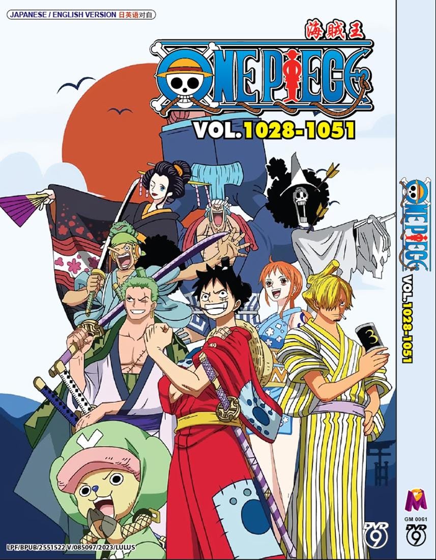 DVD Anime One Piece 海贼王 Vol.1028-1051 Box 34 *english Version