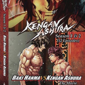 DVD Anime Kengan Ashura Season 1-2 Vol.1-52 End + Movie: Baki Hanma VS Kengan Ashura *English Version*Region All*