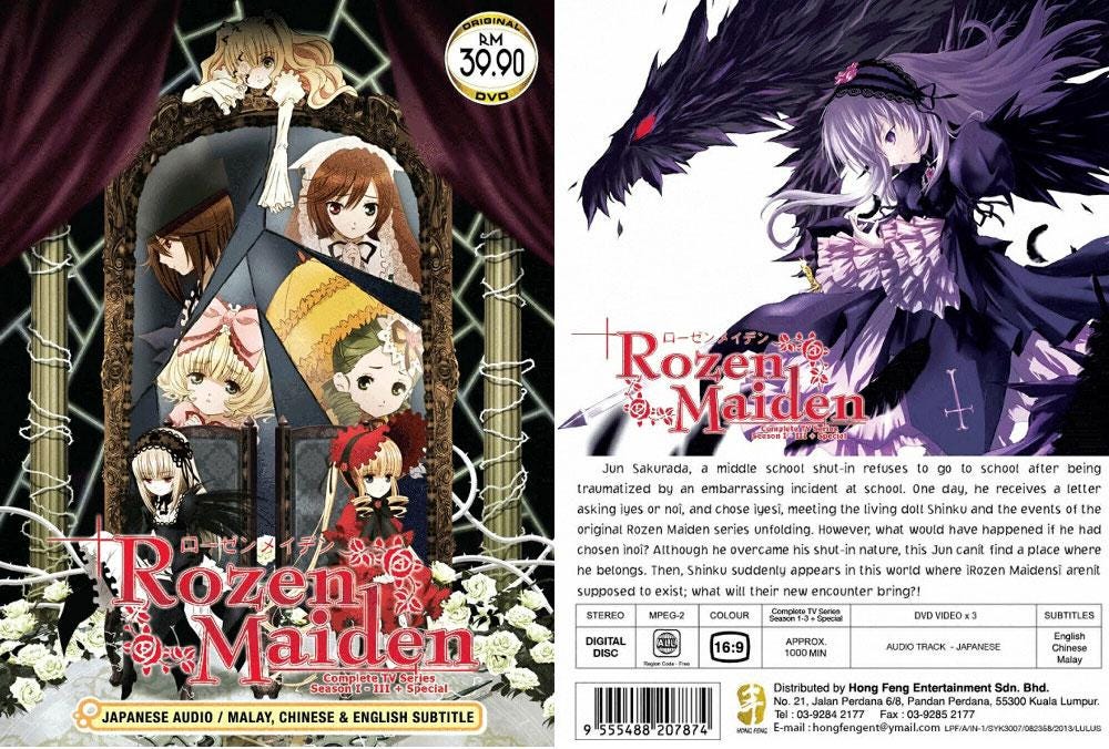 DVD Anime Rozen Maiden 蔷薇少女 Season 1-3 Vol.1-37 End English
