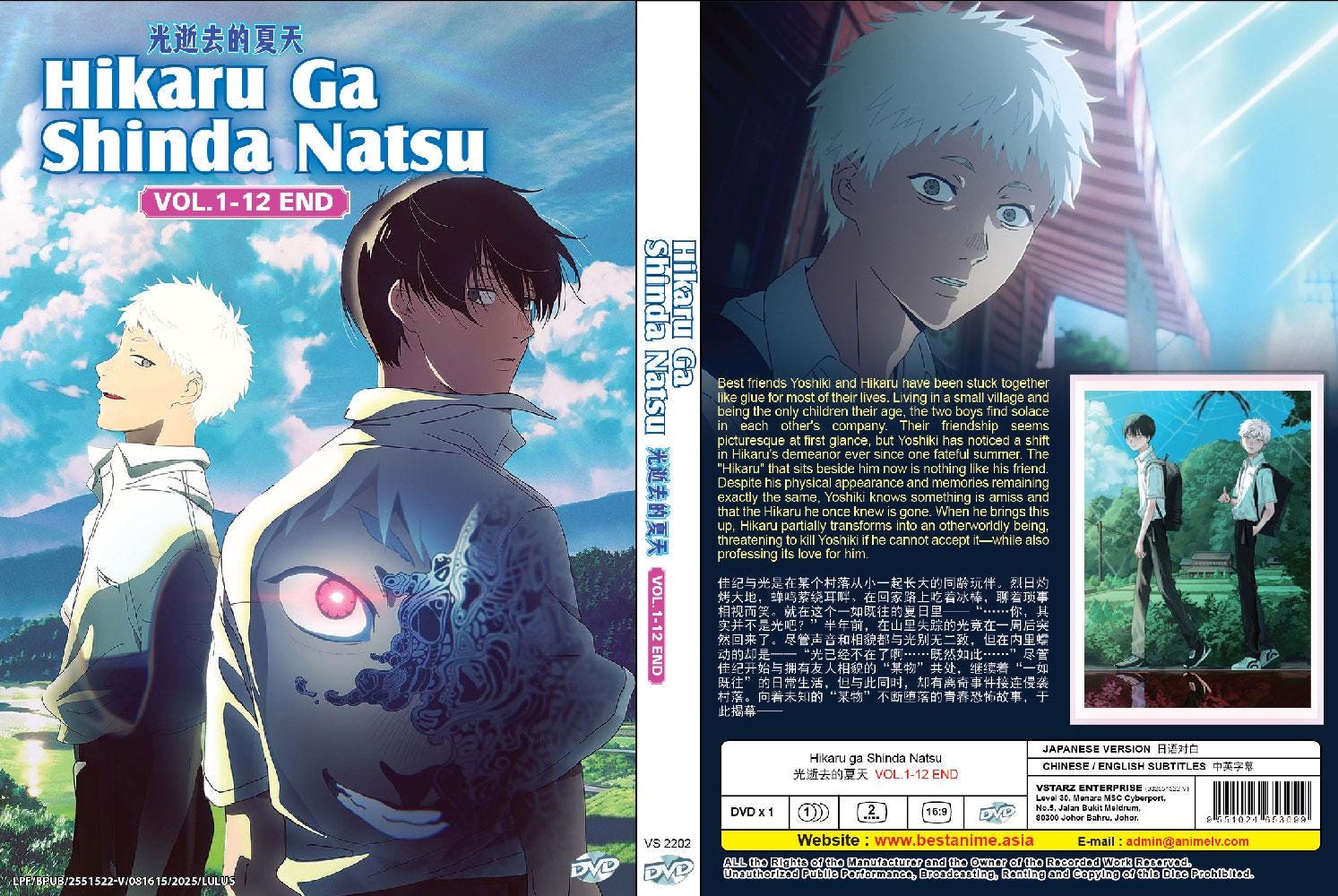 DVD Anime Hikaru Ga Shinda Natsu 光逝去的夏天 Vol.1.-12 End