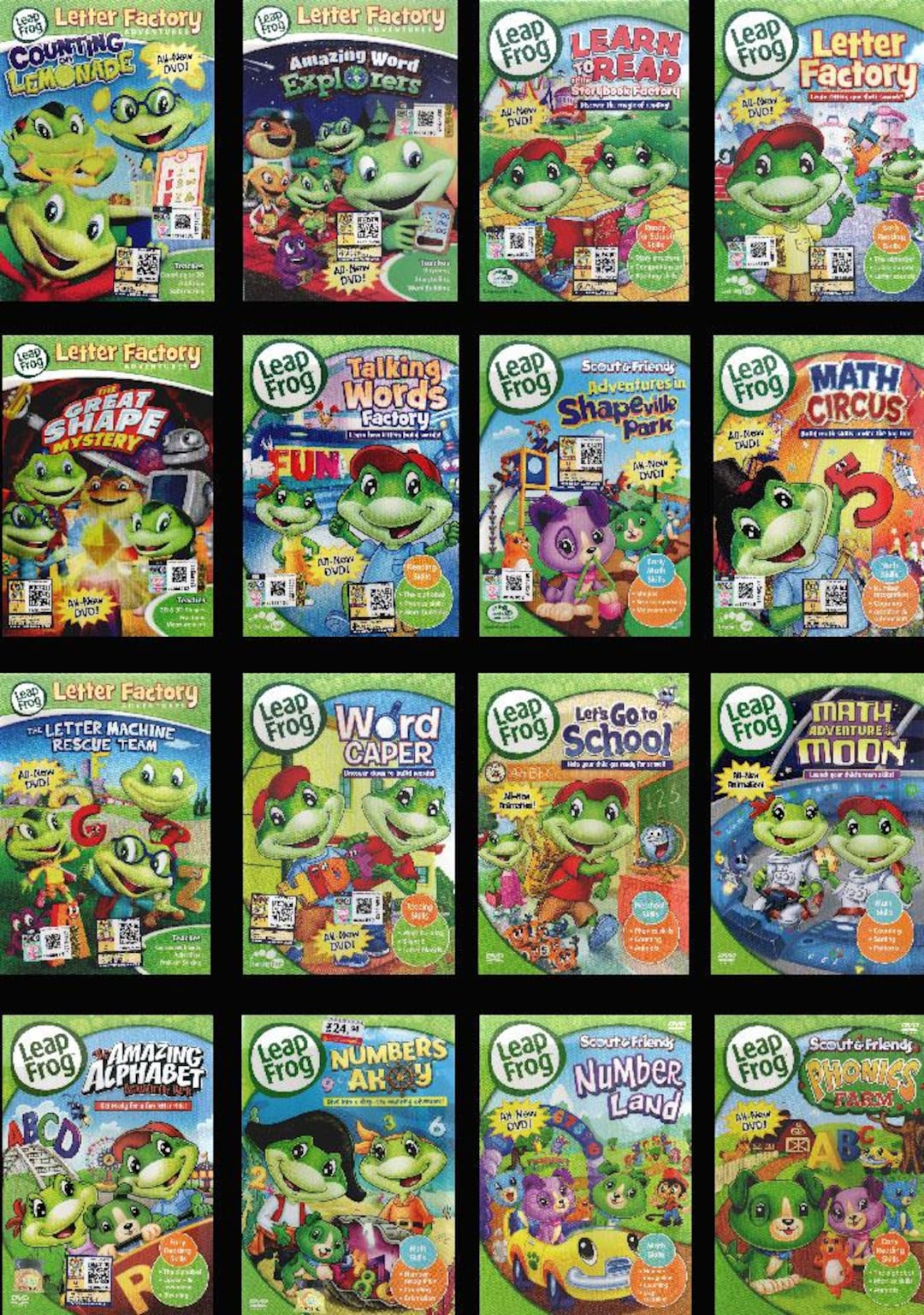 DVD Children Education Leap Frog 16 Different Series - Etsy
