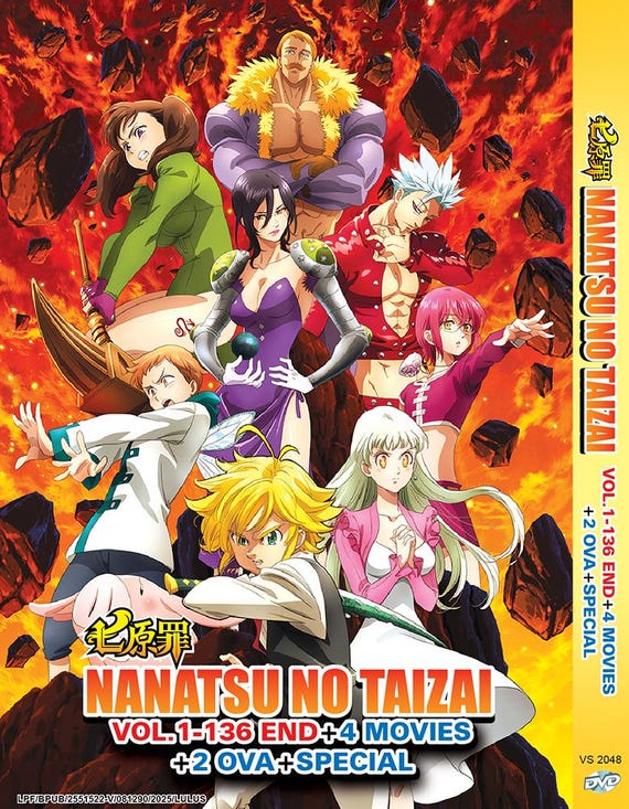 DVD Anime Nanatsu No Taizai 七原罪 Vol.1-136 End + 4 Movie + 2 OVA