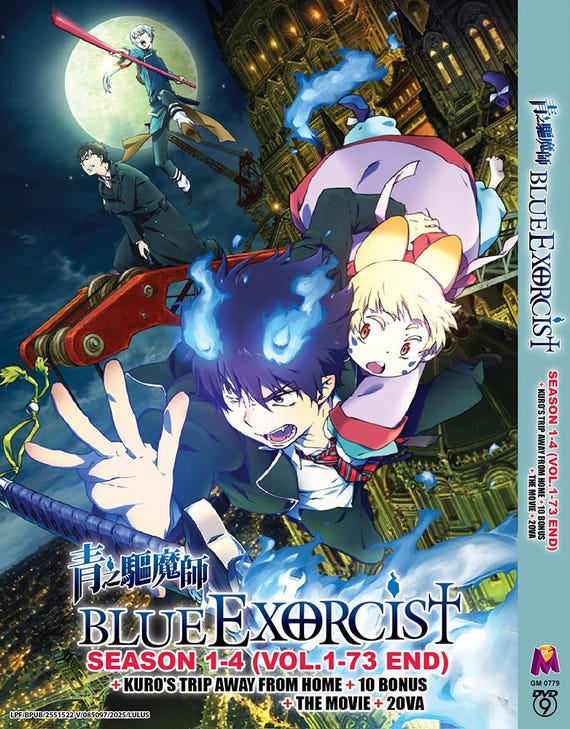 DVD Anime Blue Exorcist 青之驅魔師 Season 1-4 Vol.1-73 End+ Kuro's