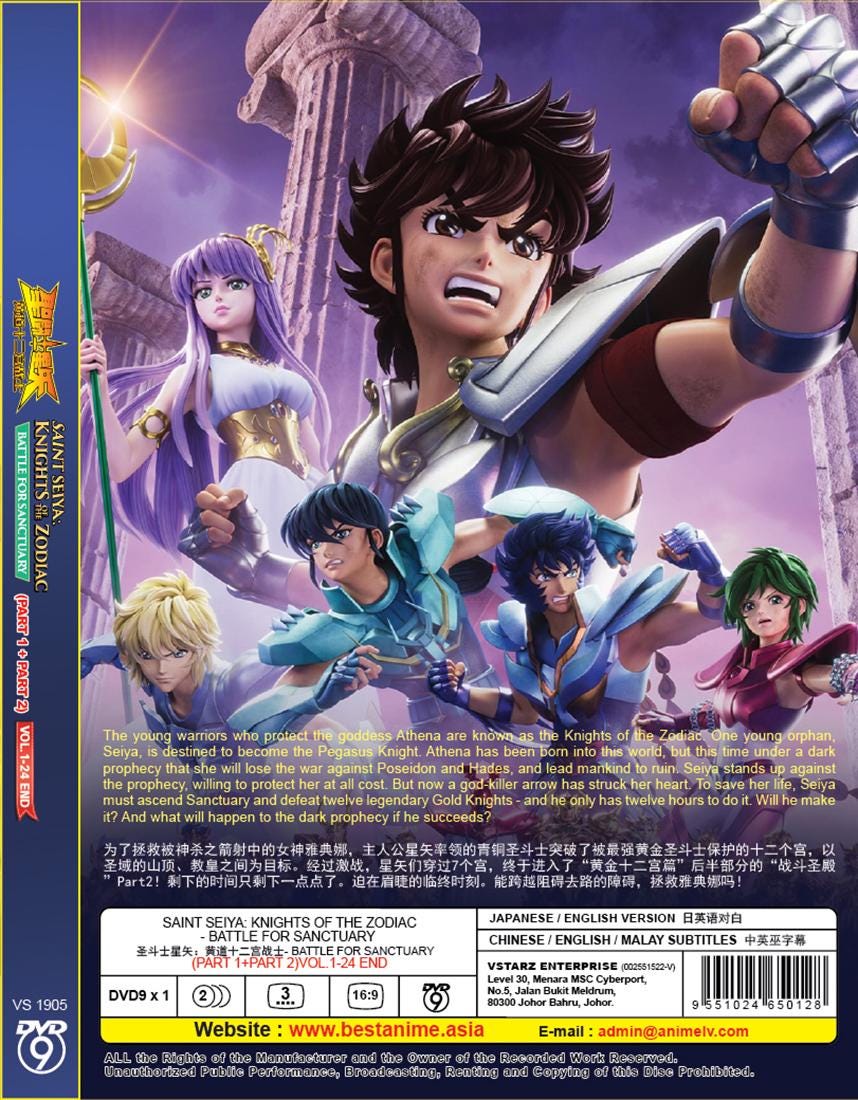 DVD Anime Saint Seiya: Knights of the Zodiac - Battle for