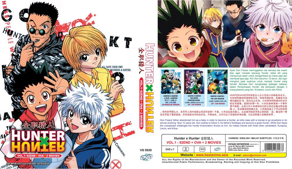 DVD Anime Hunter X Hunter Season 1 (1999) 全职猎人 Vol.1-92 End +