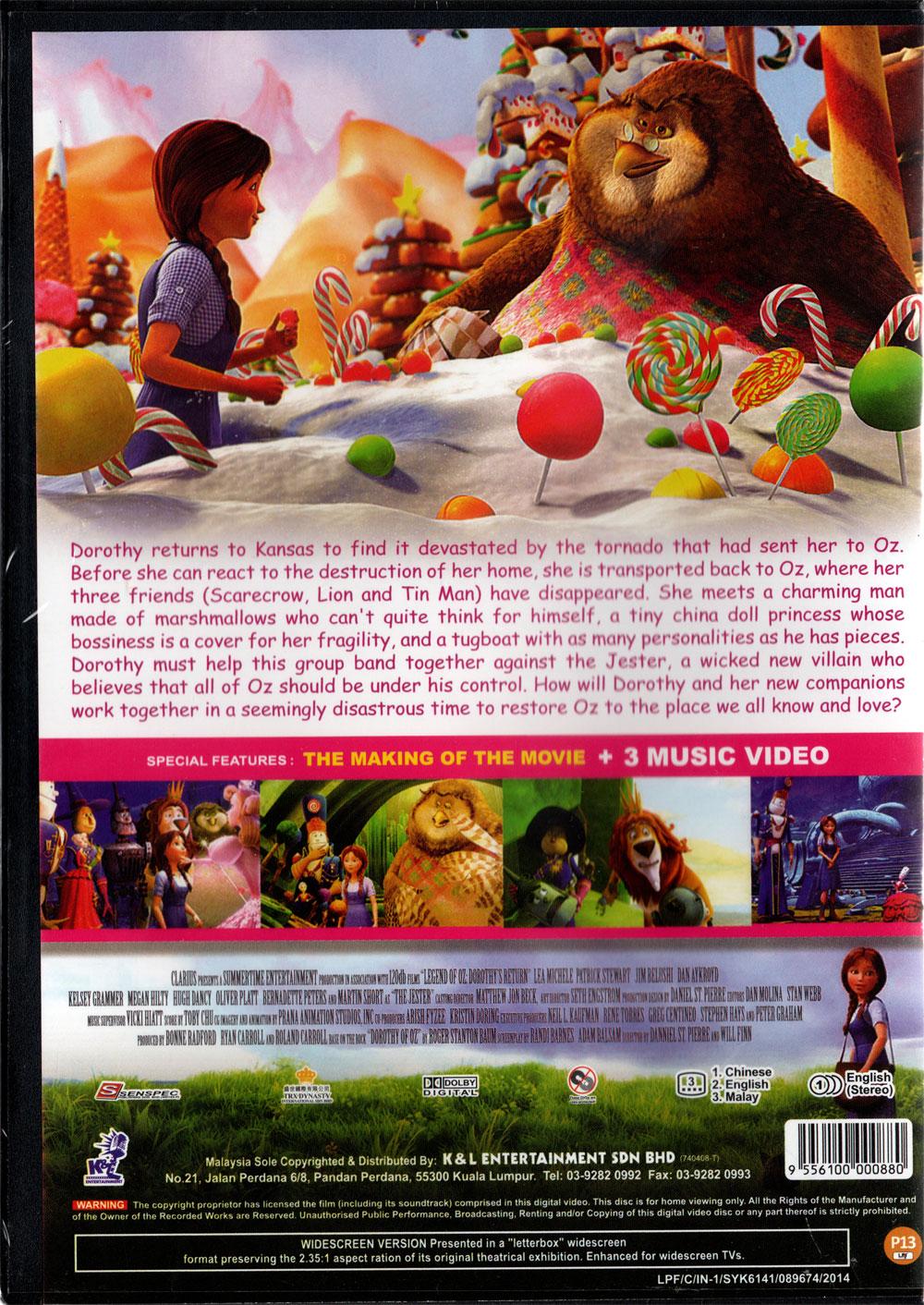 DVD Chinese Cartoon Legends of Oz: Dorothy's Return English