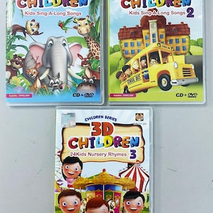 DVD Children Song 3D Children Kids Sing A Long Songs Volume 1 / 2 / 3