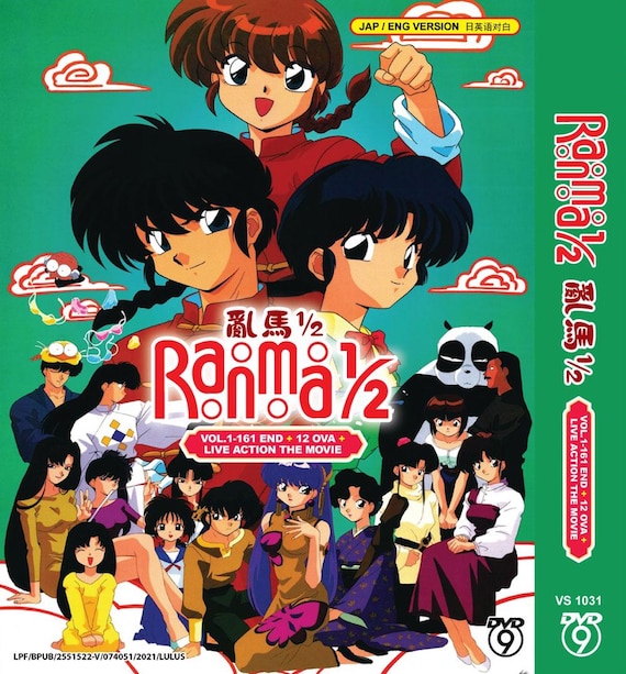 DVD Anime Ranma 1/2 Vol.1-161 End + 12 OVA + Live Action Movie