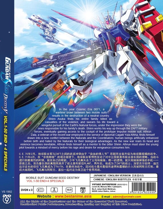 Mobile Suit Gundam Seed Destiny DVD (english Version, Vol.1-50 +
