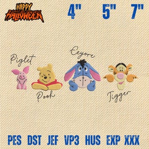 Magical Mouse Friends Embroidery Design, Machine Embroidery Digital File, Classic Cartoon Inspired Characters, Instant Download