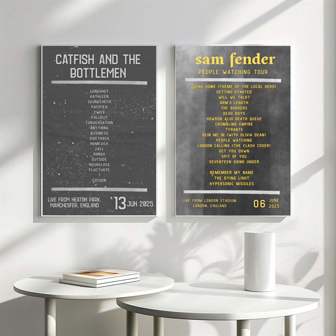 Personalised Concert Setlist Poster - Concert Keepsake - Customisable ...