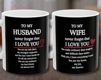Romantic Husband and Wife Coffee Mug: Anniversary Gift