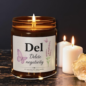 Affirmation Lavender Candle: Self-Care Gift for Stress Relief