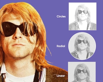 Halftone Stencil Pack - Kurt Cobain