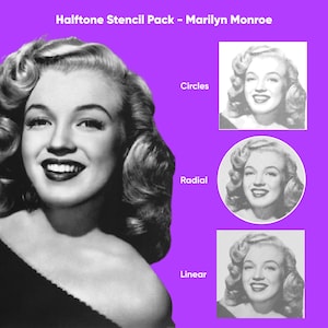 Halftoonstencilpakket - Marilyn Monroe