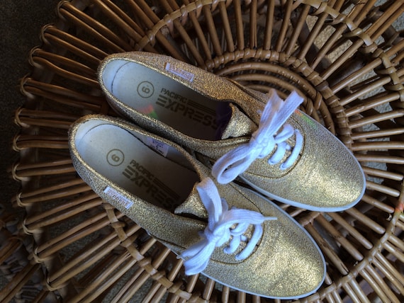 gold glitter keds