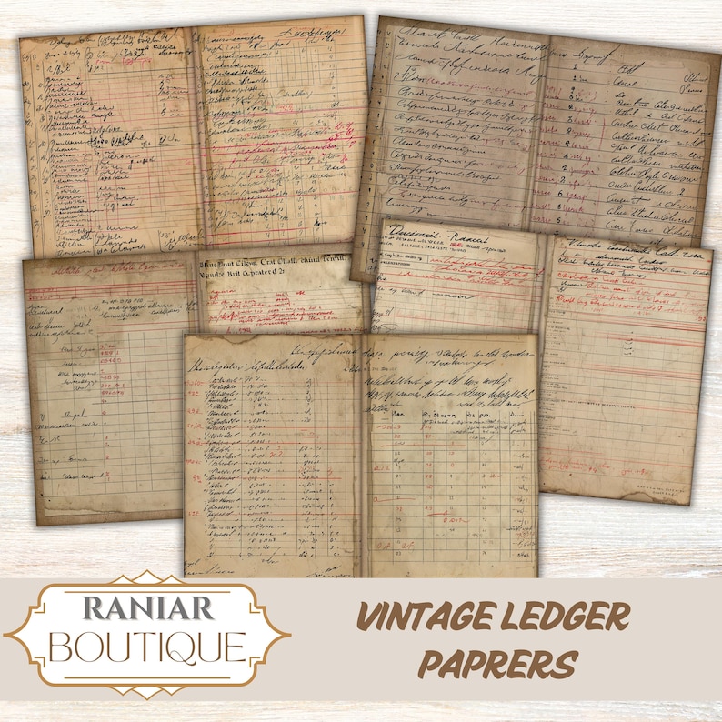 old journaling,Collage sheet,Vintage Ledger Pages ,printable antique pages,Vintage Handwritten,Patterns Old Wallpaper, brown junk journal