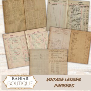old journaling,Collage sheet,Vintage Ledger Pages ,printable antique pages,Vintage Handwritten,Patterns Old Wallpaper, brown junk journal