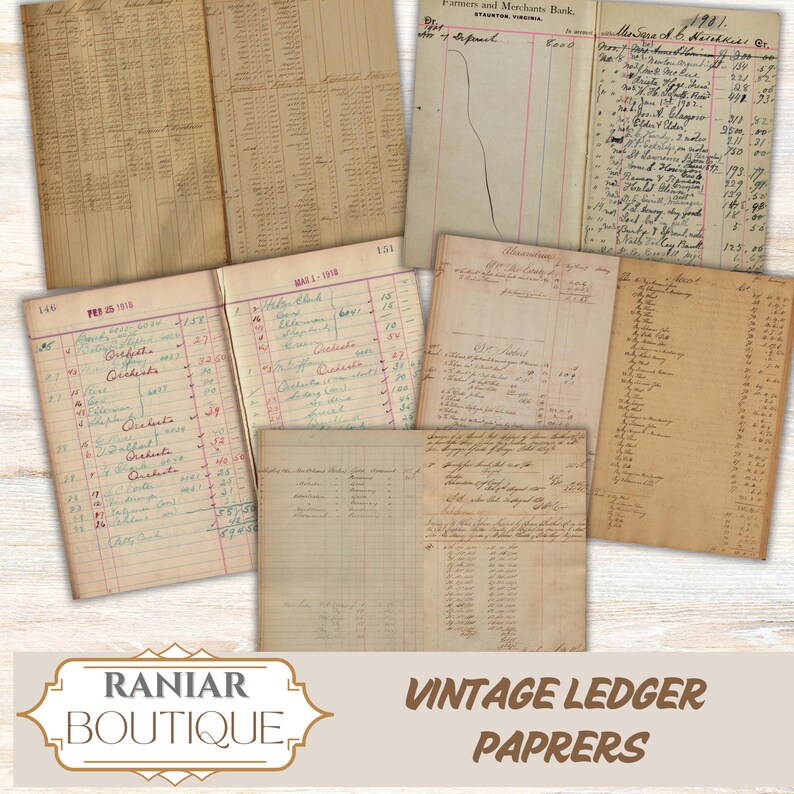 old journaling,Collage sheet,Vintage Ledger Pages ,printable antique pages,Vintage Handwritten,Patterns Old Wallpaper, brown junk journal