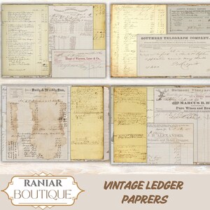 old journaling,Collage sheet,Vintage Ledger Pages ,printable antique pages,Vintage Handwritten,Patterns Old Wallpaper, brown junk journal