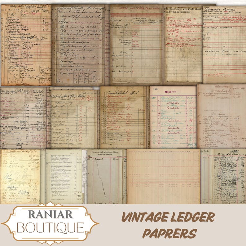 old journaling,Collage sheet,Vintage Ledger Pages ,printable antique pages,Vintage Handwritten,Patterns Old Wallpaper, brown junk journal