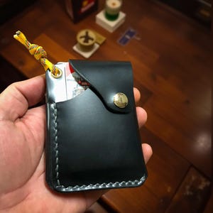 Personalisiert,Leder,Minimalistisch,Geldbörse,Einzigartig,Edc,Geburtstag,Jubiläum,Geschenk,Geschenk für Ihn,Kartenhalter,Geschenk für Papa&3111-BARBAROSSA Blck