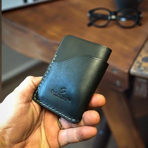 Personalisiert,Leder,Minimalistisch,Mappe,Unikat,Edc,Geburtstags- und Jahrestagsgeschenk,für ihn,Kartenhalter-3110-ROSY / Pueblo black-Buttero black