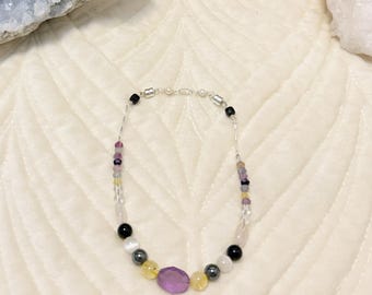 Crystal Healing Pet Necklaces Extenders in Sterling Silver and 14k Gold Filled Magnetic Clasps