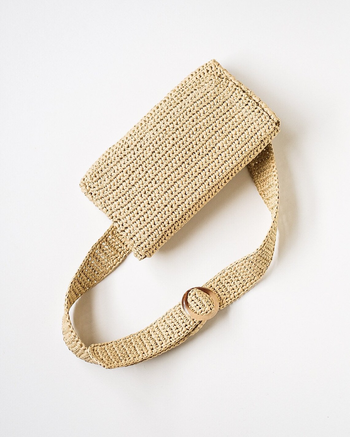 Crochet Straw Belt Bag Hip Bag Straw Belt Straw Belt Bag Etsy