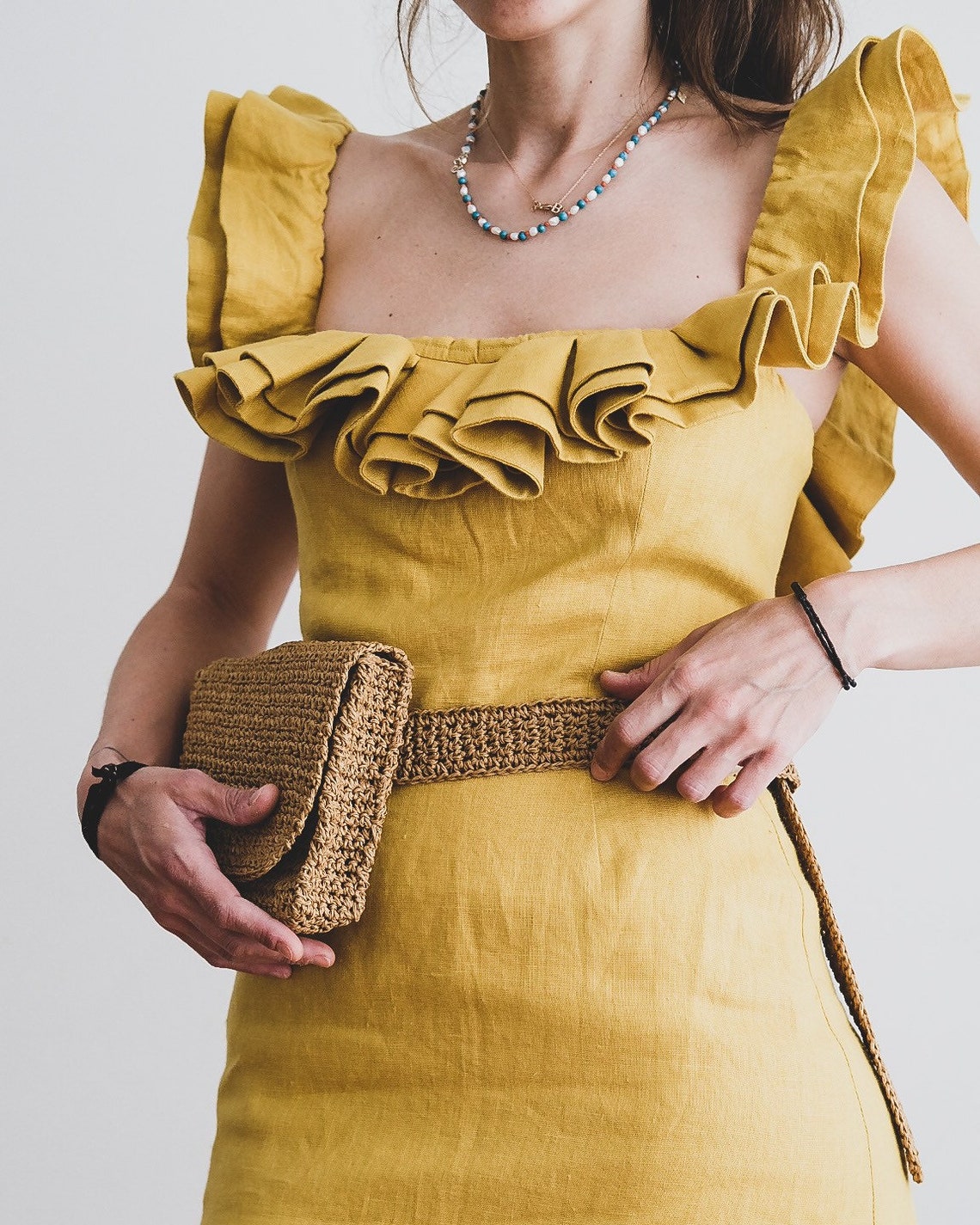 Straw Belt Bag Summer Belt Bag Hip Bag in Natural Color Etsy