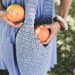 Light Blue Straw messenger Bucket bag with Bow Detail Hobo bag Or Summer bag or Market Bag image 5