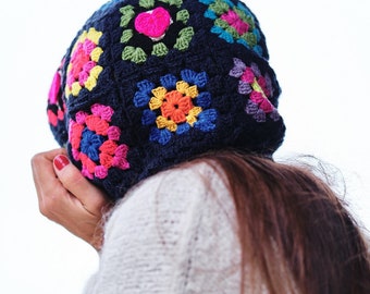 Colorful Balaclava, Colorful hoodie, Granny square balaclava, Stylish Balaclava, Colorful winter Hat, Balaclava Scarf, Balaclava Fashion