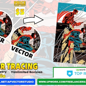 Professionele afbeelding naar vectortracering | Klaar voor illustrator | AI-, SVG-, EPS-bestanden