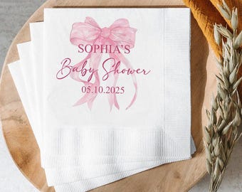 Personalized Baby Shower Napkins: Custom Printed Decor