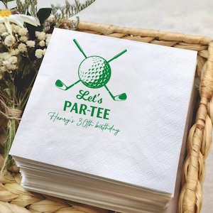 Personalized Golf Party Napkins: Birthday, Retirement, or Event