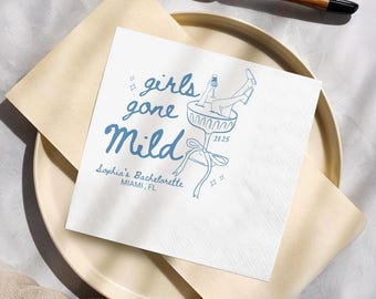 Personalized Bachelorette Party Napkins: Custom Disposable Cocktail Napkins
