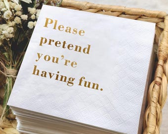 Sarcastic Party Napkins: Humorous Table Decor