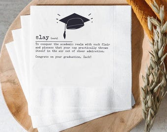 Serviettes de table personnalisées : décoration de fête définition Slay amusante